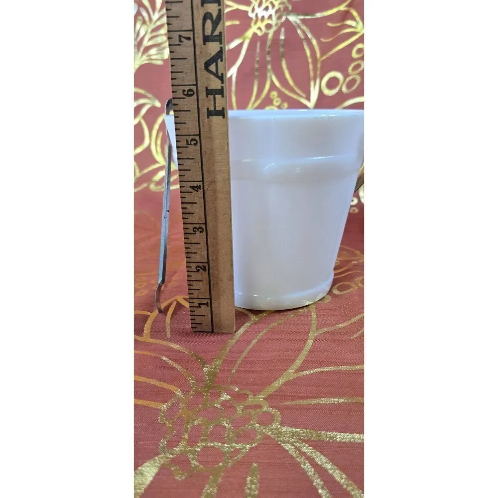 Vintage White Milk Glass Ice Bucket